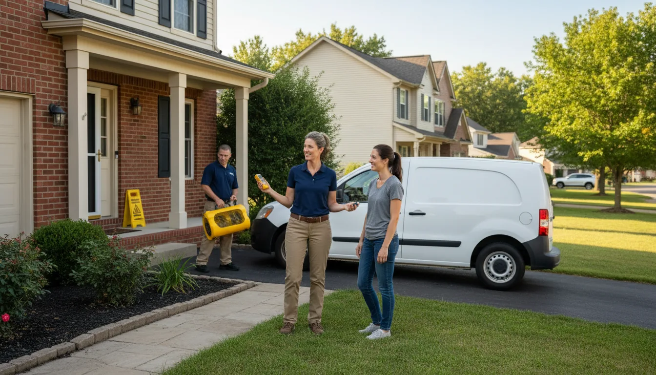 Residential water damage restoration in Beebe, AR